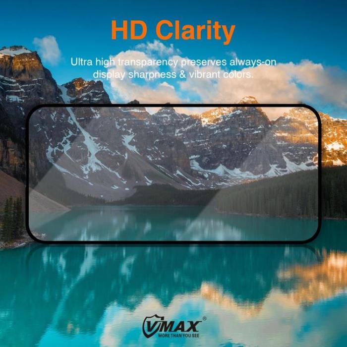 VMAX - Vmax Galaxy S24 Ultra Hrdat Glas Skrmskydd 9D - Svart