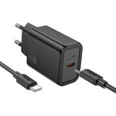 Hoco - HOCO Väggladdare USB-C 20W USB-C/Lightning Kabel PD QC N60