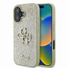 Guess - Guess iPhone 16 Plus Mobilskal Fixed Glitter Big 4G - Guld