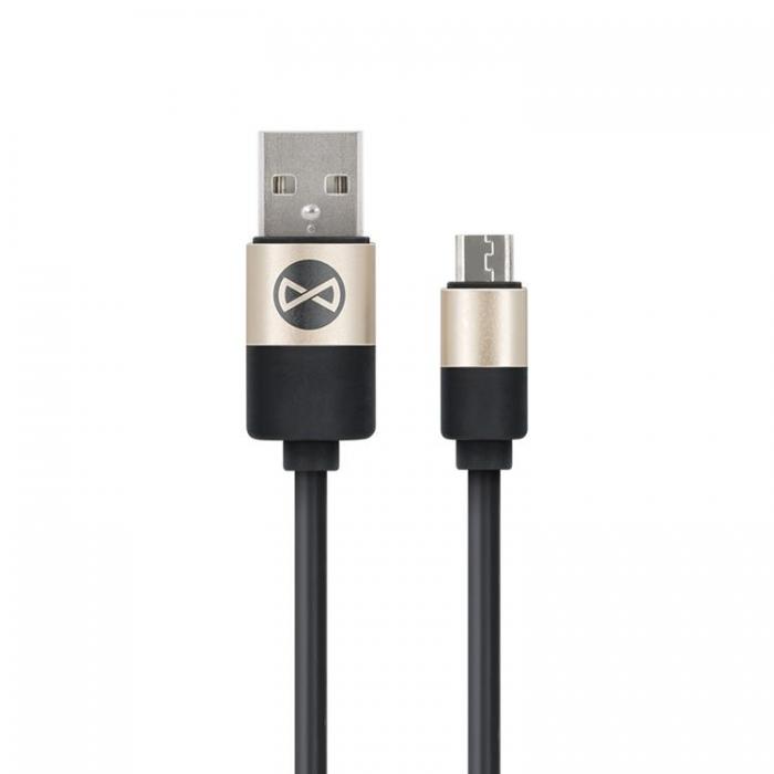 Forever - Forever USB Till MicroUSB 1m Kabel 2A Modern - Svart