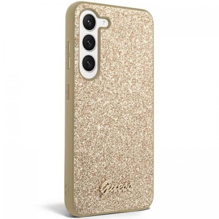 Guess - Guess Galaxy S24 Mobilskal Glitter Script - Guld