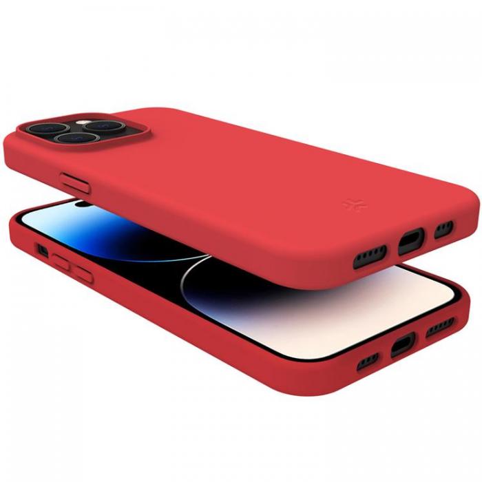 Celly - Celly iPhone 16 Pro Mobilskal Cromo Soft Rubber - Rd