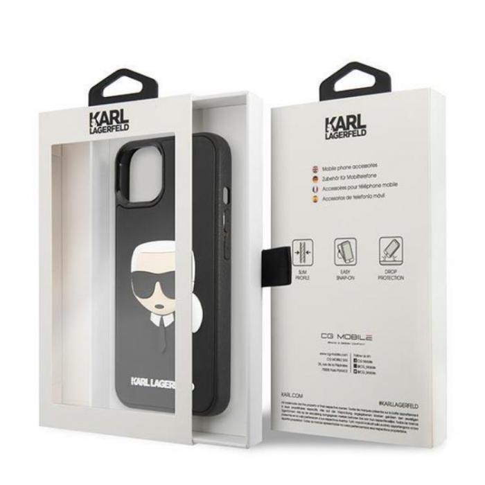 KARL LAGERFELD - Karl Lagerfeld iPhone 14 Plus Skal 3D Rubber Karl`s Head - Svart