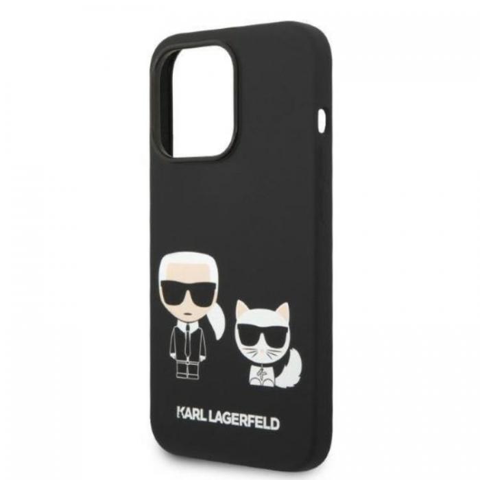 KARL LAGERFELD - Karl Lagerfeld iPhone 14 Pro Skal Magsafe Silicone Karl & Choupette - Svart