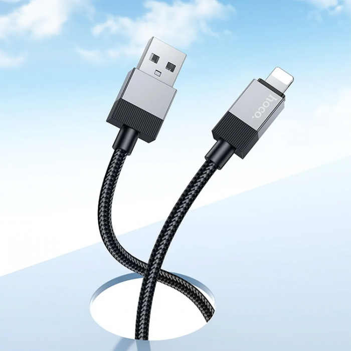 Hoco - Hoco USB-A Till Lightning Kabel 1m - Svart