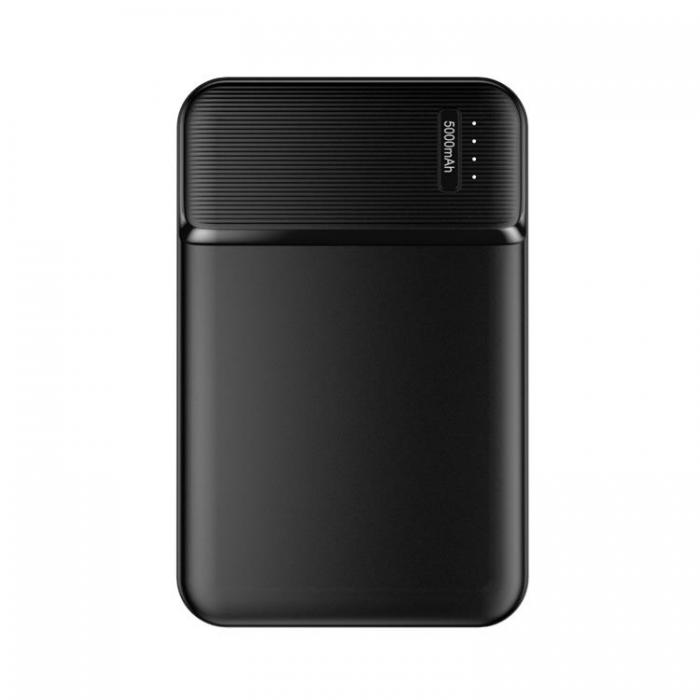 Maxlife - Maxlife Powerbank 5000mAh USB-C/Micro-USB 2.4A - Svart