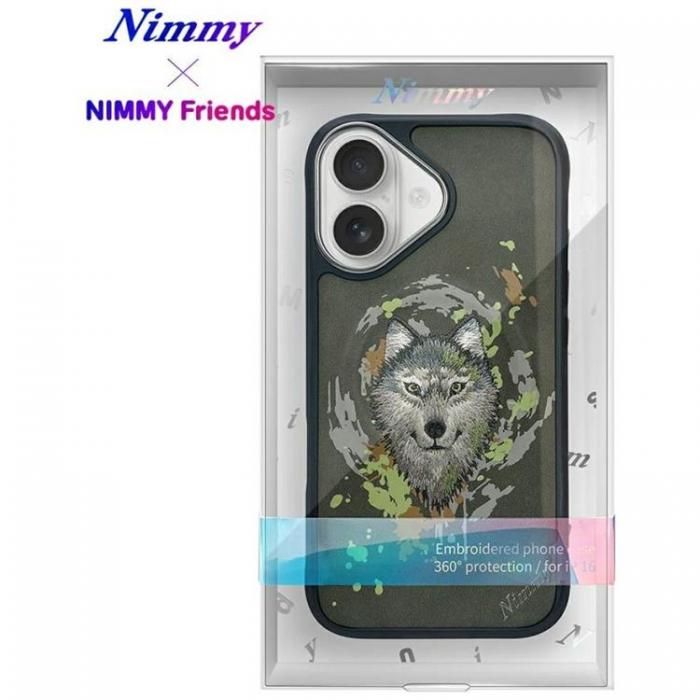 NIMMY - Nimmy iPhone 16 Mobilskal MagSafe Wolf - Mrkgr