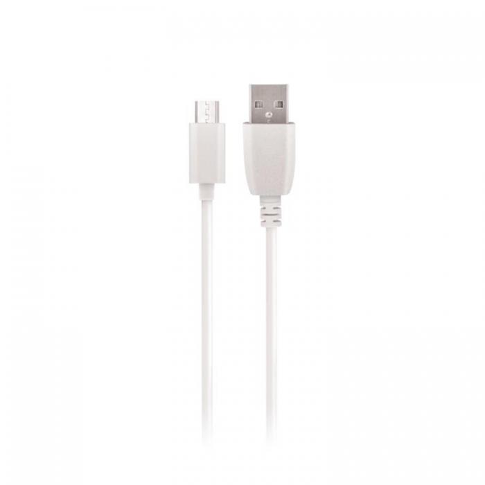 Maxlife - Maxlife kabel USB till microUSB 3m 2A - Vit