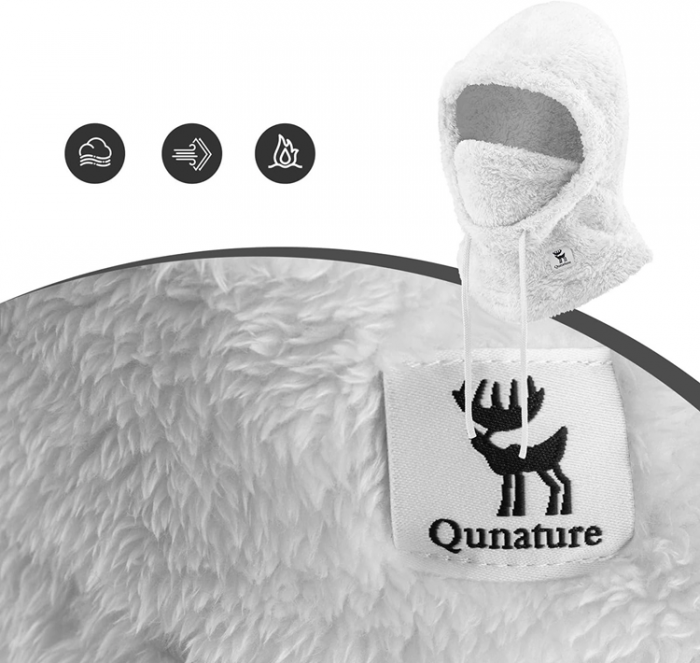 Qunature - Qunature Ski Balaclava Storlek M Arctic Velvet - Vit