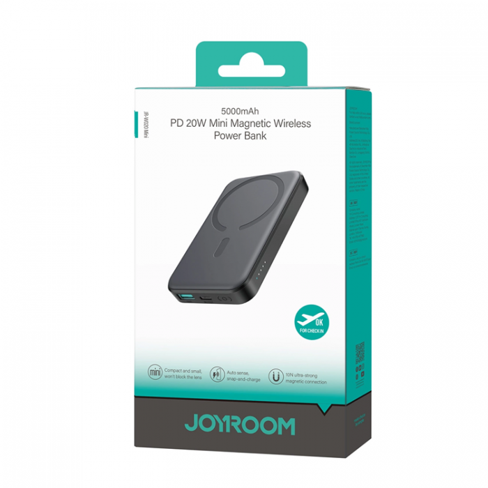 Joyroom - Joyroom Mini Magnetisk Trdls Powerbank 5000mAh 20W - Svart