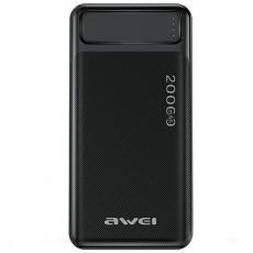 Awei - Awei Powerbank 20000mAh 2xUSB 1xUSB-C - Svart