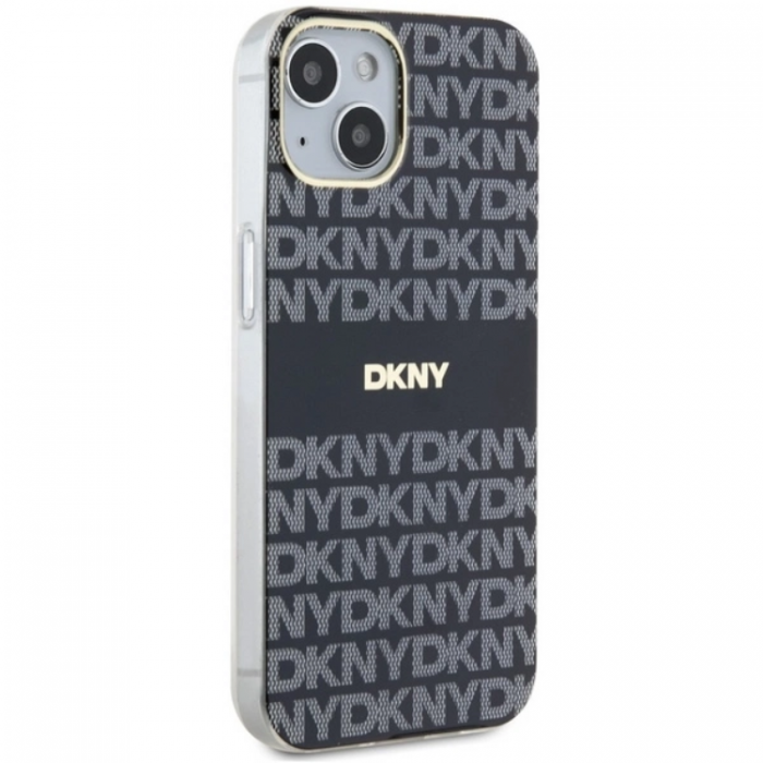 DKNY - DKNY iPhone 15/14/13 Mobilskal Magsafe IML Mono & Stripe - Svart