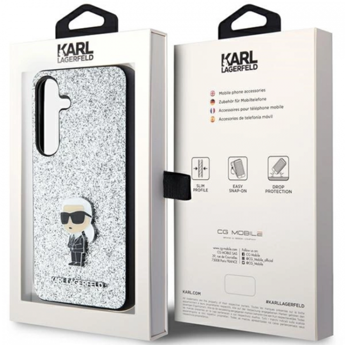 KARL LAGERFELD - KARL LAGERFELD Galaxy S24 Plus Mobilskal Fixed Glitter Ikonik