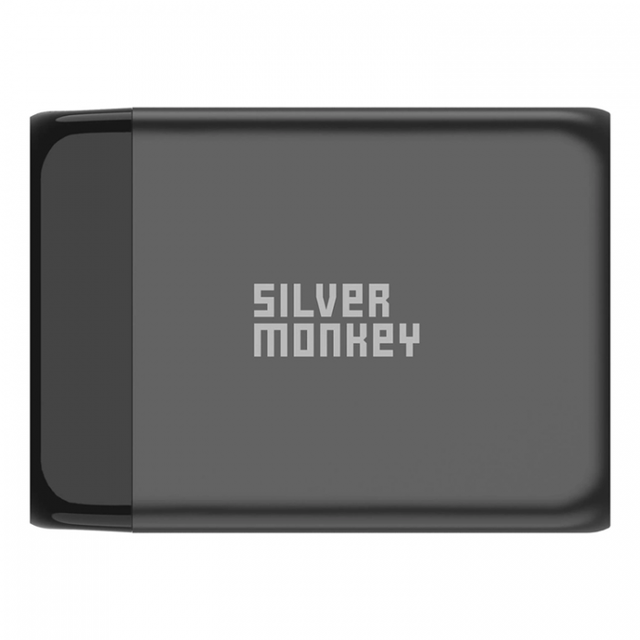 Silver Monkey - Silver Monkey SMA156 200W 3xUSB-C PD USB-A QC 3.0 GaN Laddare