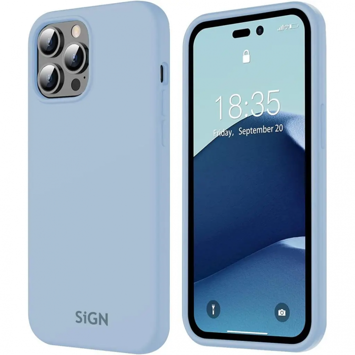 SiGN - SiGN iPhone 14 Pro Max Skal Liquid Silicone - Safir bl