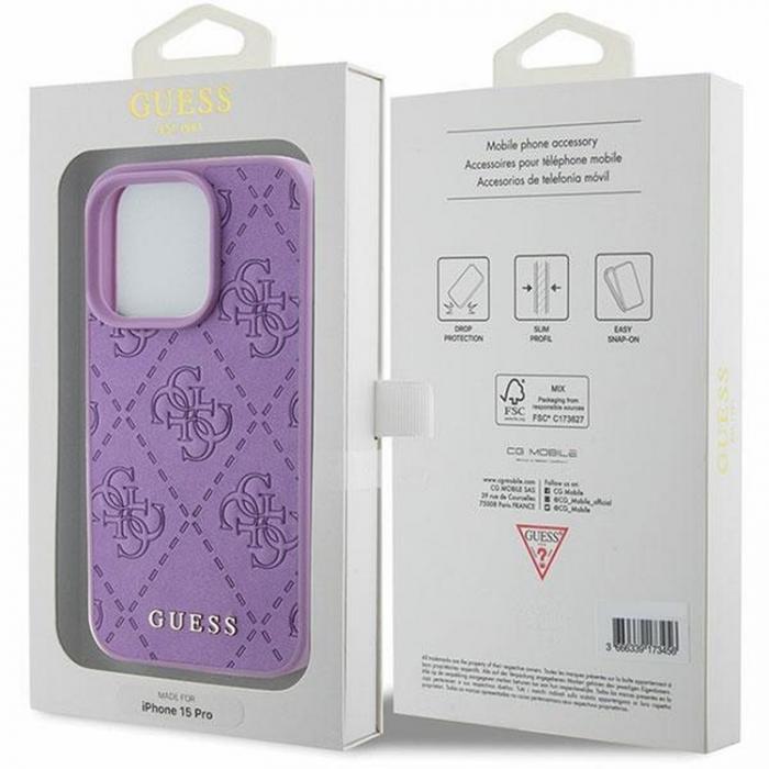 Guess - Guess iPhone 15 Pro Max Mobilskal Quilted Classic - Lila