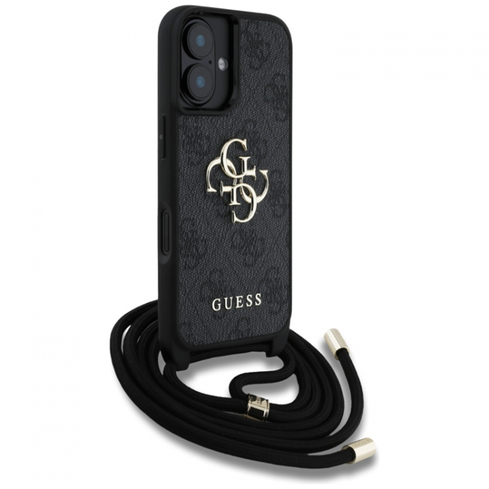 Guess - Guess iPhone 16 Plus Mobilskal Crossbody Big Logo - Svart