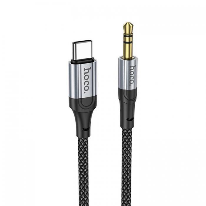 Hoco - Hoco USB-C till Aux 3.5mm Kabel 1m UPA26 - Svart