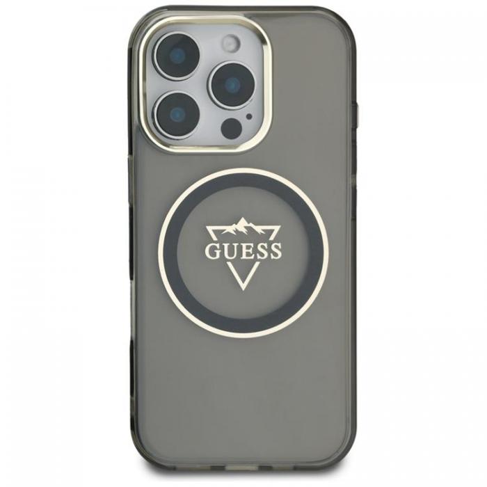 Guess - Guess iPhone 16 Pro Mobilskal MagSafe IML Mountain Logo - Svart