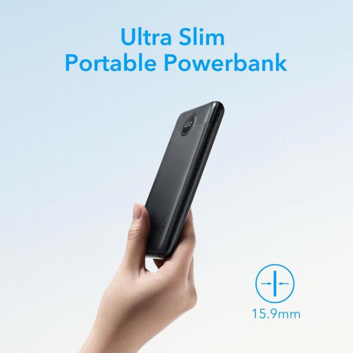 Veger - Veger Powerbank 10000 mAh PD QC 3.0 2A 20W L10S - Svart