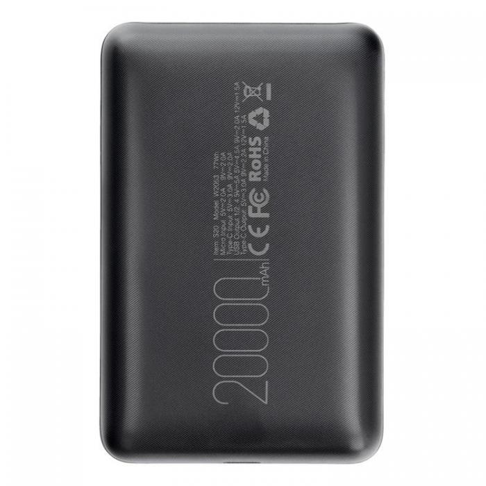 Veger - VEGER Powerbank 20000 mAh PD QC 3.0 2A 22.5W S20 - Svart