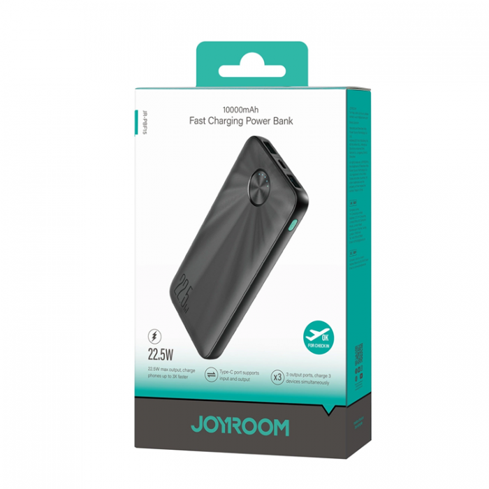 Joyroom - Joyroom Powerbank 10000mAh USB-C USB-A 22.5W - Svart