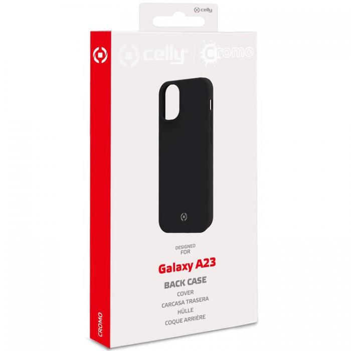 Celly - Celly Galaxy A23 Skal Soft Rubber Cromo - Svart