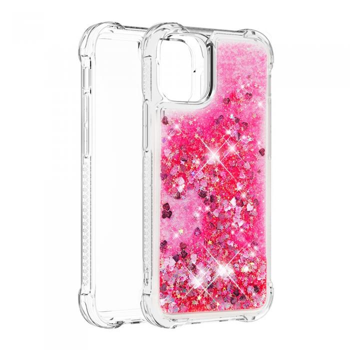 UTGATT1 - Drop-Proof Glitter Sequins Skal till iPhone 13 Pro Max - Rosa