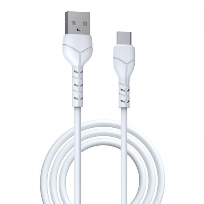 Devia - Devia USB Till USB-C Kabel 1m 2.1A Kintone EC145 - Vit