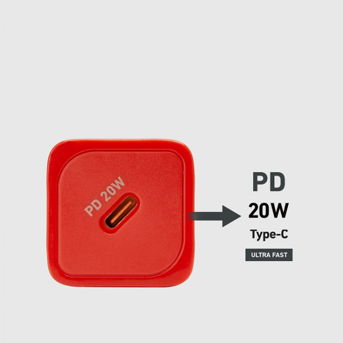 SBS - SBS Snabbladdare 20W GaN Power Delivery - Rd