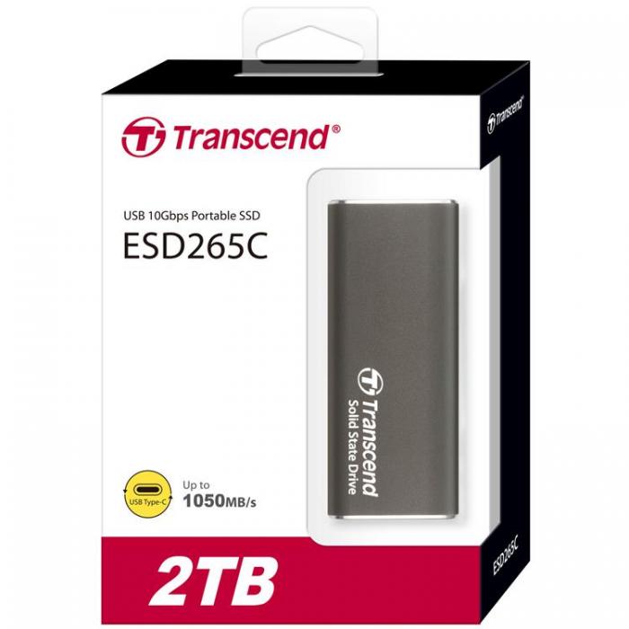 Transcend - Transcend Portabel Mini SSD USB-C 2TB - Aluminium