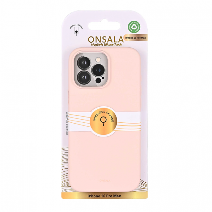 Onsala - Onsala iPhone 16 Pro Max Mobilskal Silikon - Rosa