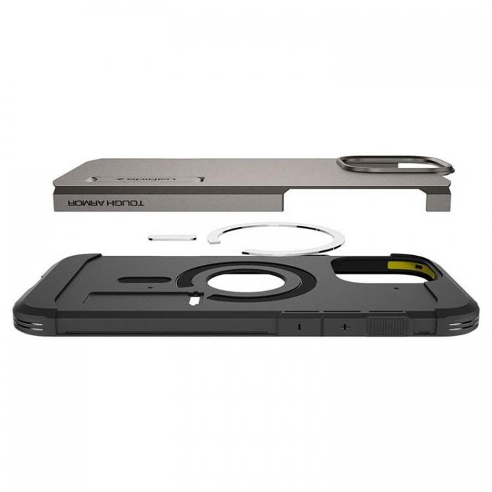 Spigen - Spigen iPhone 16 Pro Mobilskal MagSafe Tough Armor - Gunmetal