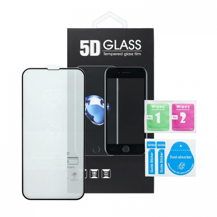 A-One Brand - Xiaomi 13T/13T Pro Hrdat Glas Skrmskydd 5D Full Glue - Svart