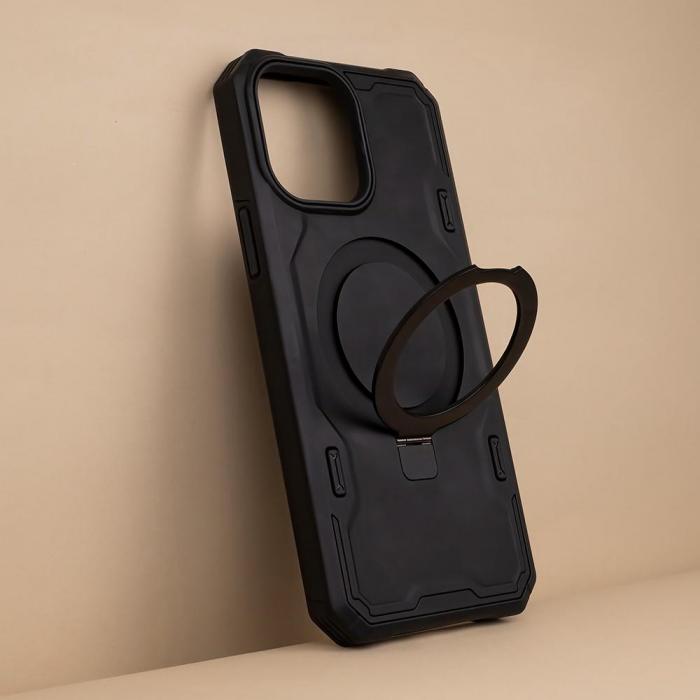 OEM - Defender Mag Ring Skal iPhone 12 Pro Max Stttligt Svart