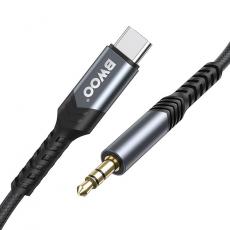 BWOO - BWOO USB-C till Aux Ljudkabel 3.5mm 1.2m - Svart