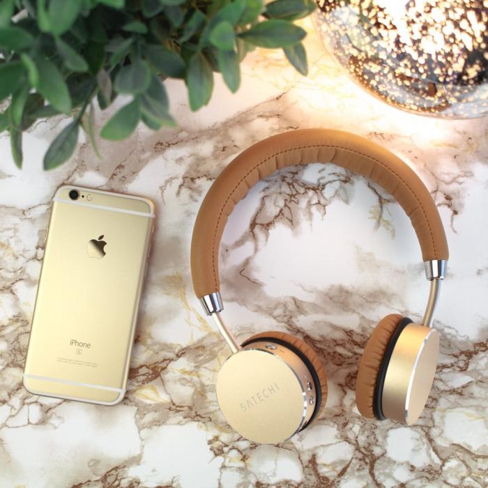 UTGATT5 - Satechi Aluminum Wireless Headphones - Guld