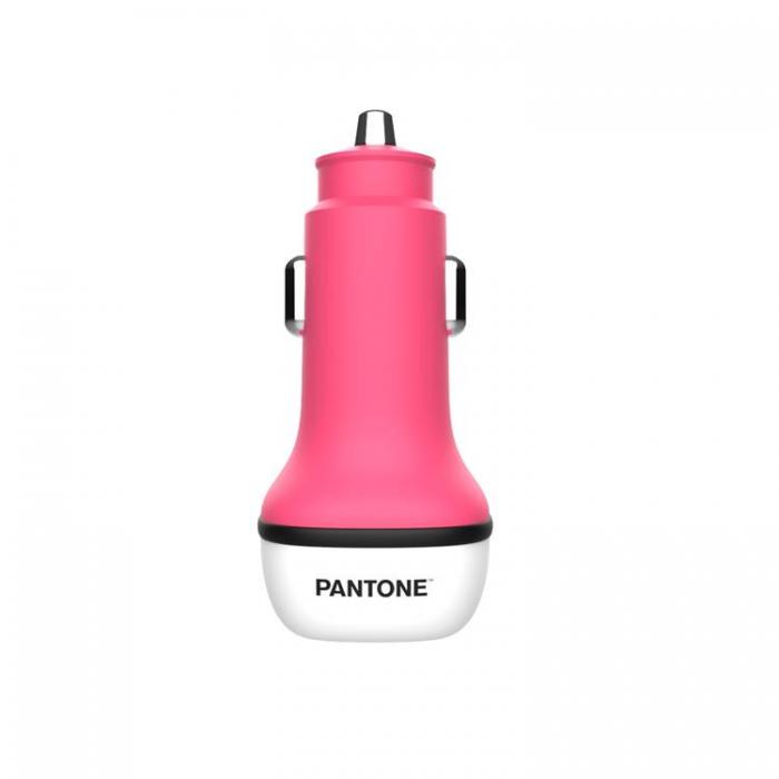 PANTONE - Pantone Billaddare USB Till USB-C 38W PD QC 184C - Rosa