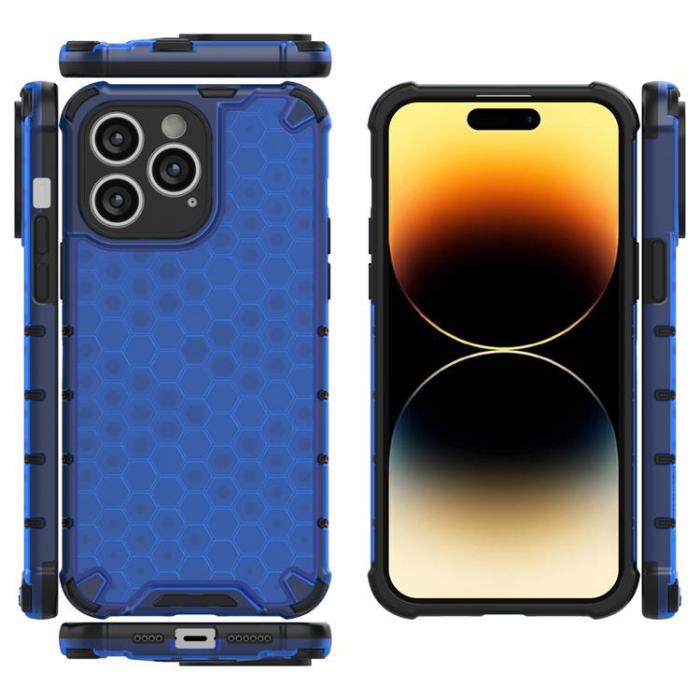 A-One Brand - iPhone 14 Pro Max Skal Honeycomb Armored Hybrid - Bl