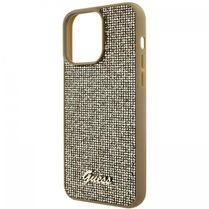 Guess - Guess iPhone 15 Pro Max Mobilskal Disco Metal Script - Guld