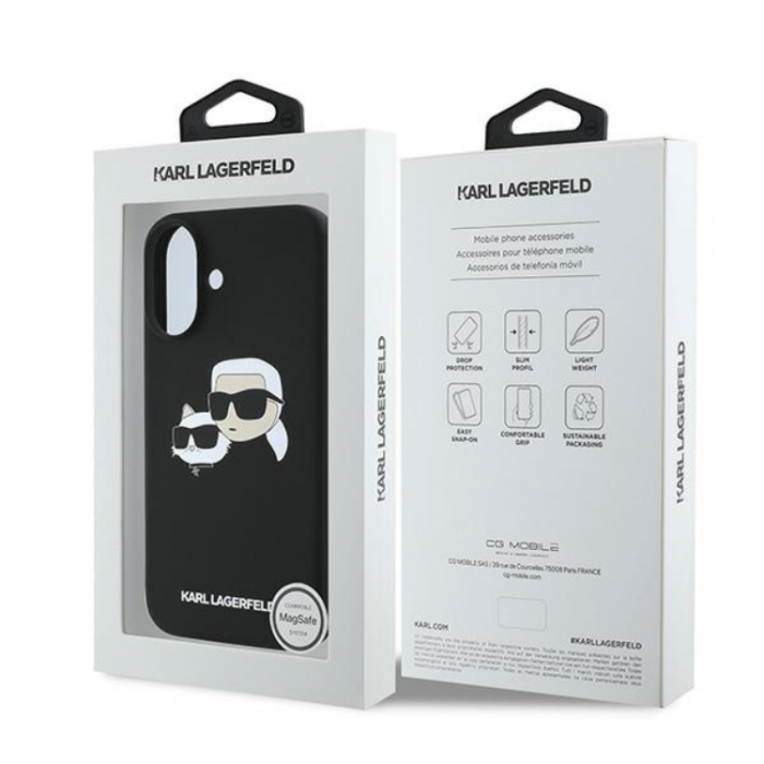 KARL LAGERFELD - KARL LAGERFELD iPhone 16 Plus Mobilskal Magsafe Double Heads