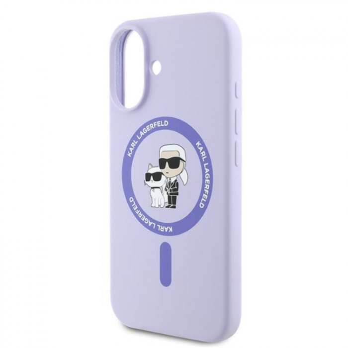 KARL LAGERFELD - KARL LAGERFELD iPhone 16 Plus Mobilskal Magsafe Silikon Heads Ring