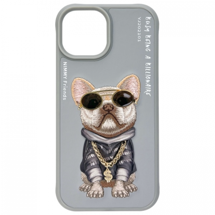 NIMMY - Nimmy iPhone 15 Mobilskal Glasses Cool Dog - Gr