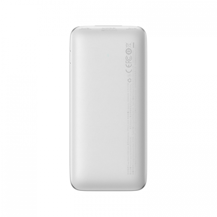 BASEUS - Baseus Powerbank 10000mAh 20W Bipow Pro Med USB-C Kabel - Vit