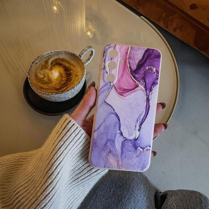 Tech-Protect - Tech-Protect Galaxy M15 Mobilskal Icon - Marble Rosa