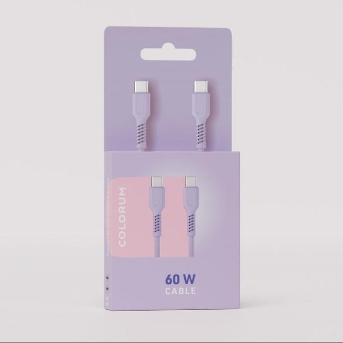 Colorum - Colorum USB-C till USB-C Kabel 1.8m 3A - Lavendel