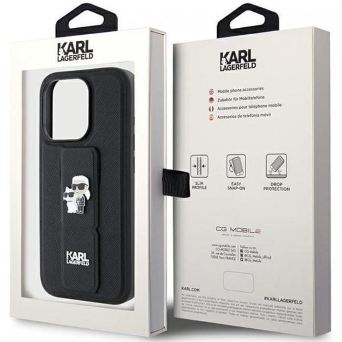 KARL LAGERFELD - Karl Lagerfeld iPhone 15 Pro Mobilskal Gripstand Karl&Choupette