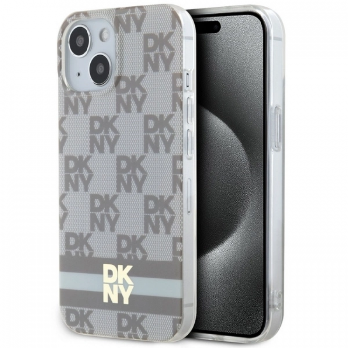 DKNY - DKNY iPhone 15/14 Plus Mobilskal Magsafe IML Checkered Mono