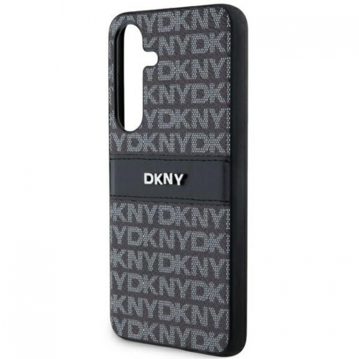 DKNY - DKNY Galaxy S24 Mobilskal Lder Mono Stripe & Metal Logo