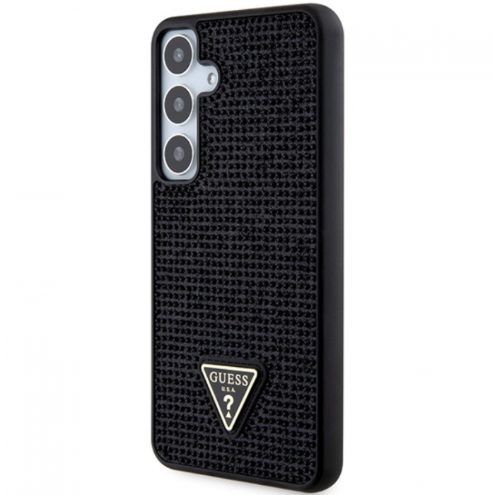 Guess - Guess Galaxy S24 Mobilskal Rhinestone Triangle - Svart